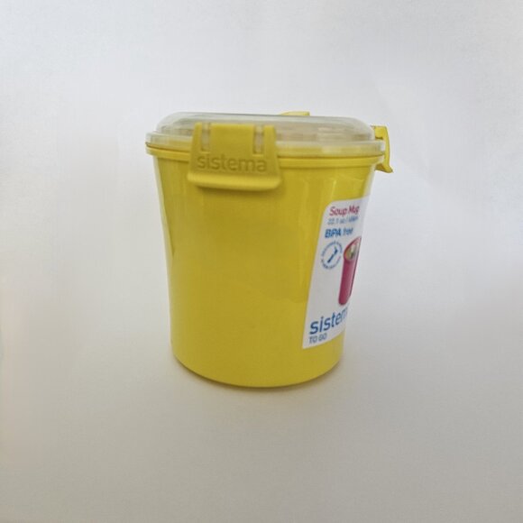 Sistema Soup To Go Style #1107 Medium Soup Mug 646 ml - Yellow NWT - Picture 3 of 13